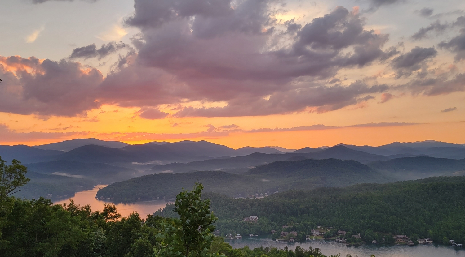 waterfall at lake burton