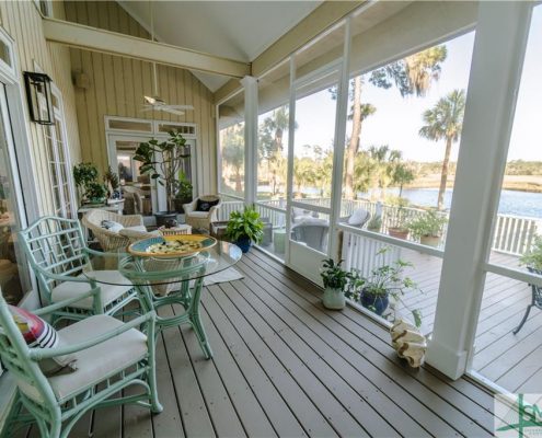 SCREENED PORCH VIEW 55 Franklin Creek Rd South Savannah