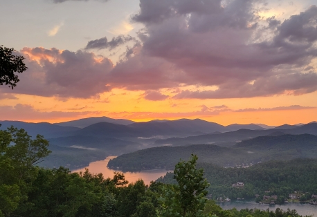 waterfall at lake burton